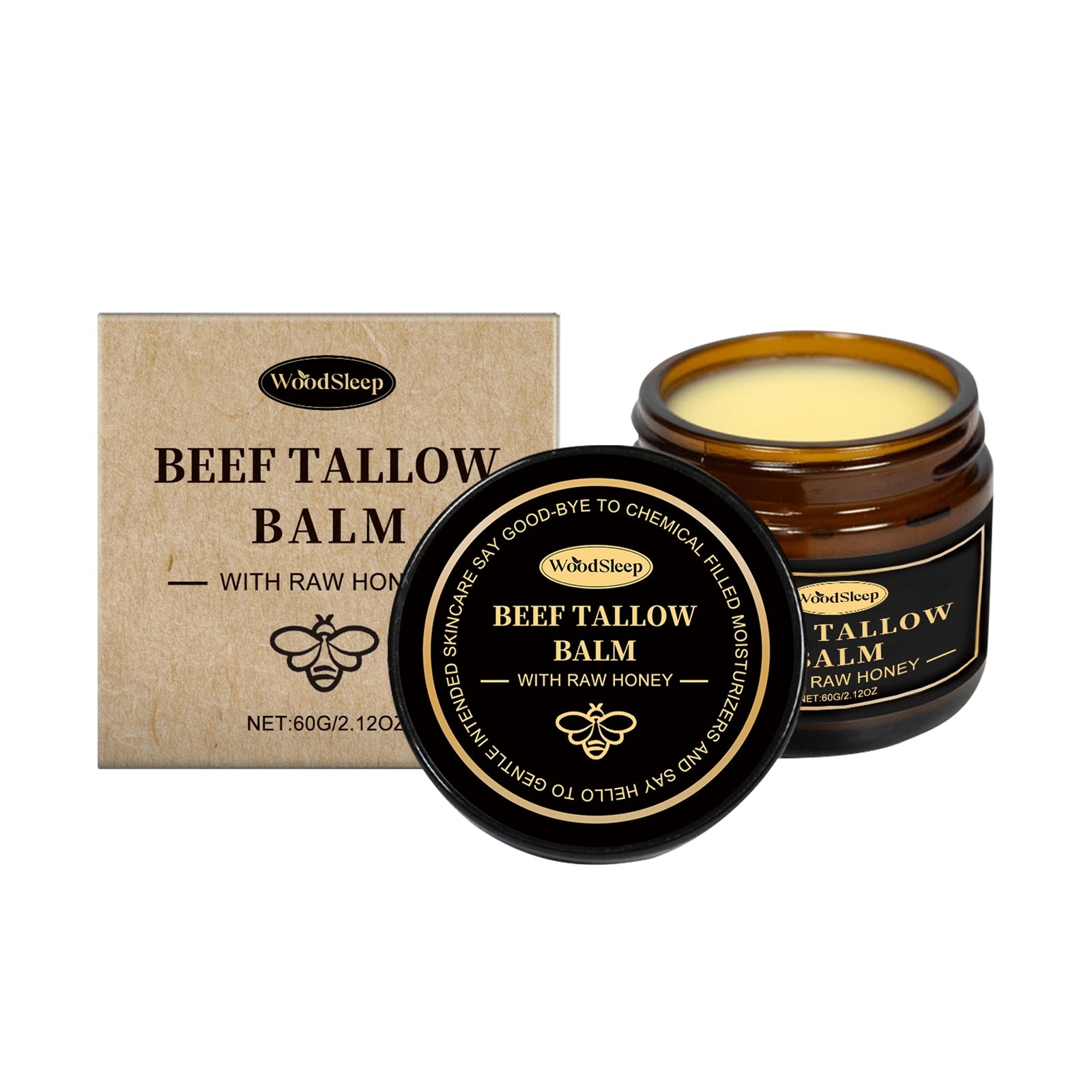 Beef Tallow Balm With Raw Honey